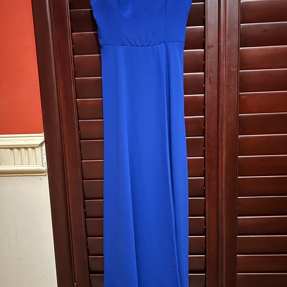 City Studio Vibrant Blue Strapless Gown